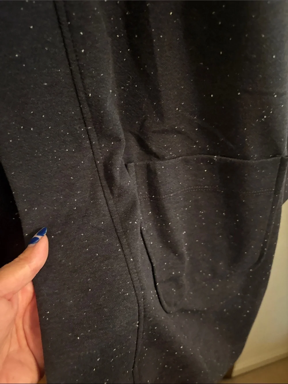 Loft open Front Black Speckled Cardigan